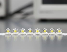 Manufacturing process of high-efficiency LED light source components.