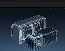 3D CAD modeling and structural product design for LED lighting fixtures.